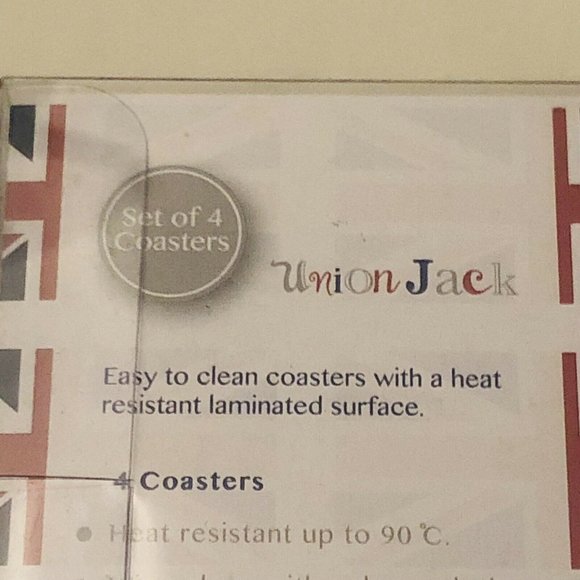 2015 Lesser & Pavey Union Jack London Set Of Four Coasters Laminated Surface - Picture 12 of 12